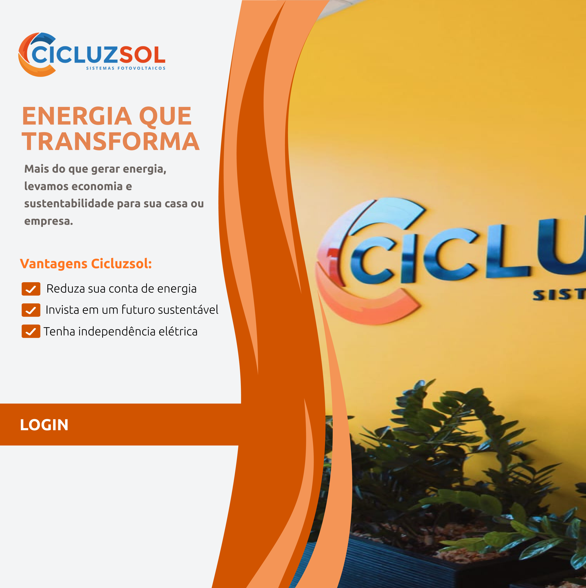 Painel institucional Cicluzsol